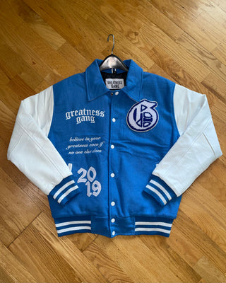 Greatness Gang Carolina Blue Alexander Varsity Jacket